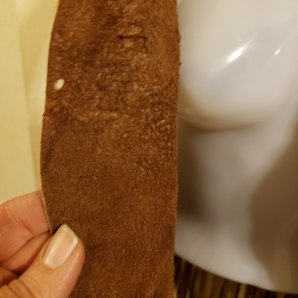 vintage handmade Genuine suede leather vest - Picture 7 of 8